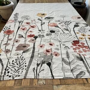 Threshold Shower Curtain Watercolor Impressionistic Floral Cotton Standard